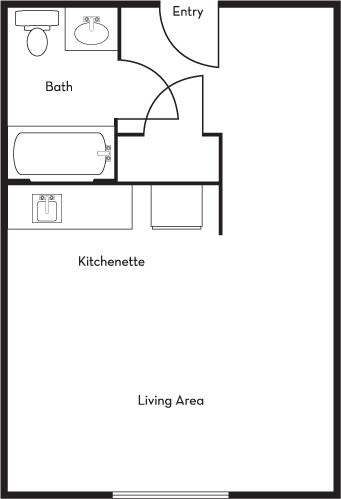 Studio Deluxe Floor Plan